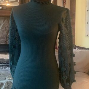 Almost Famous dress with puffy organza sleeves. Small